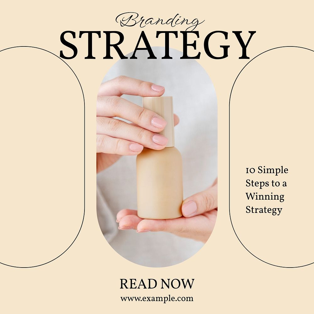 Branding strategy Instagram post template