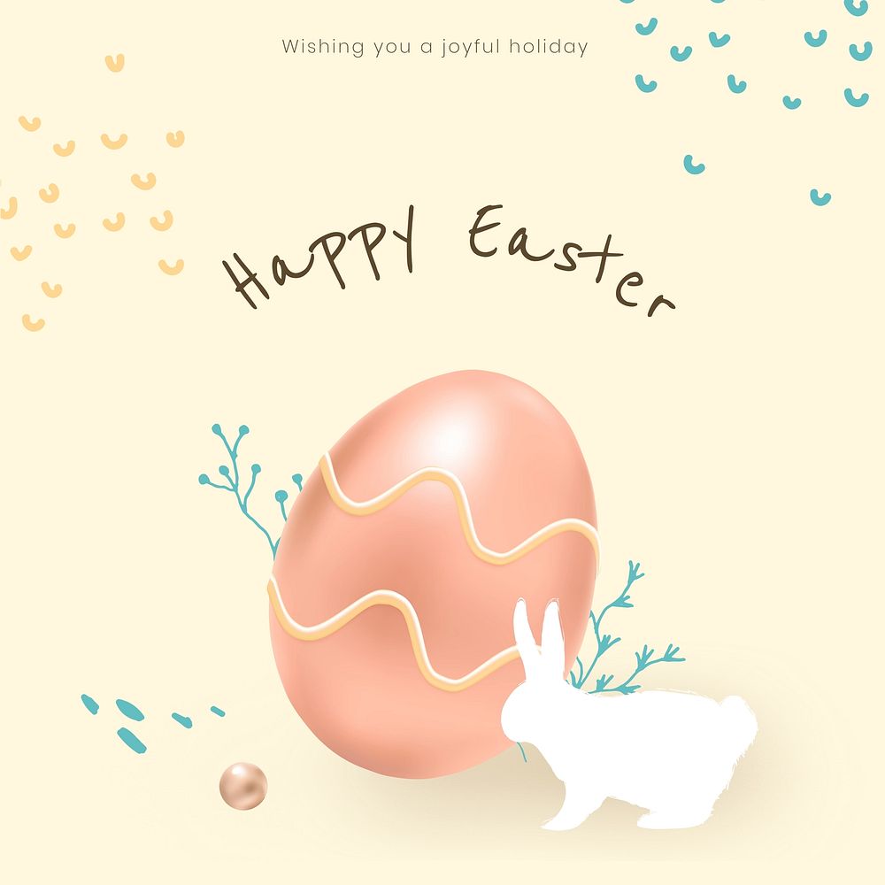 Cute Easter Instagram post template & design