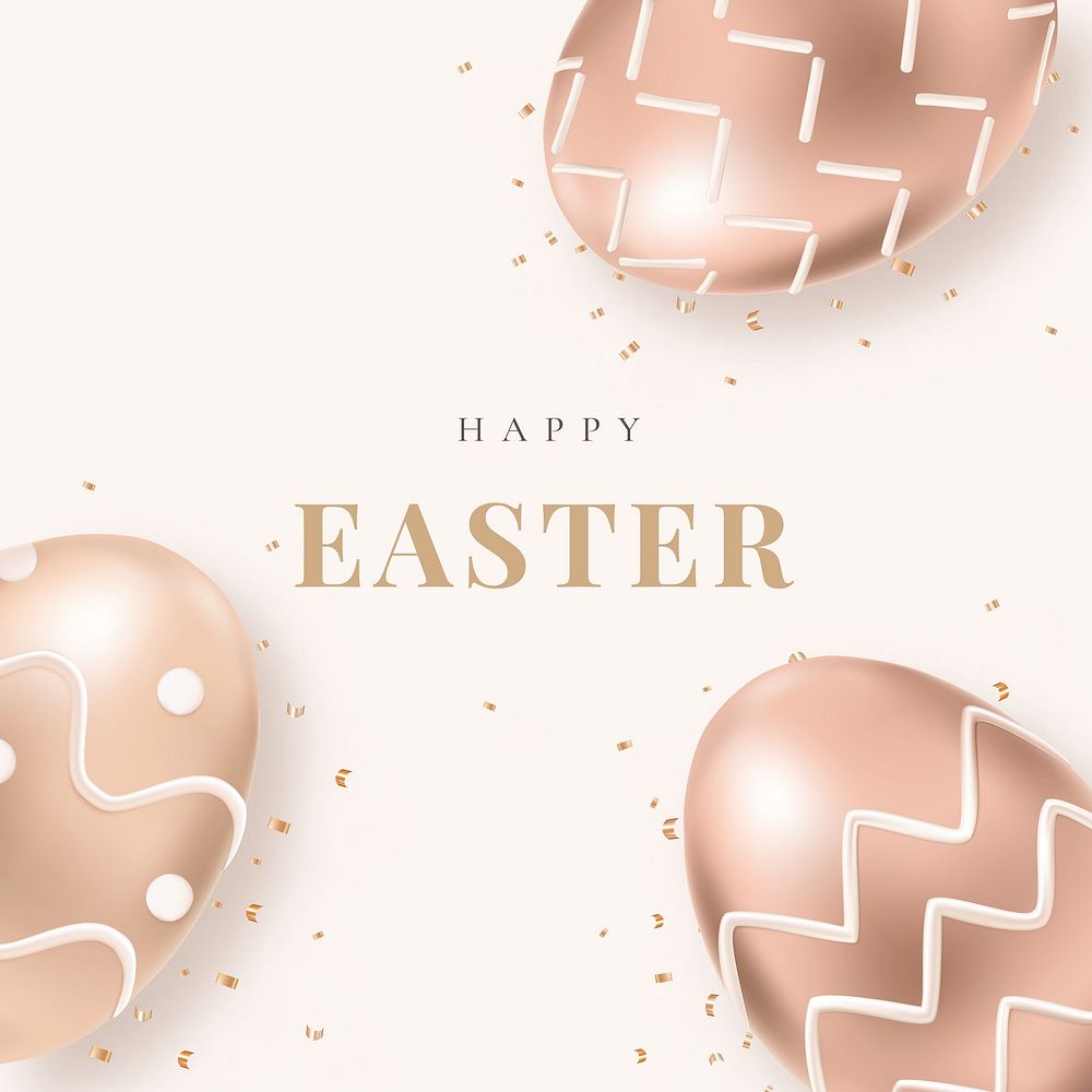 Easter greeting Instagram post template