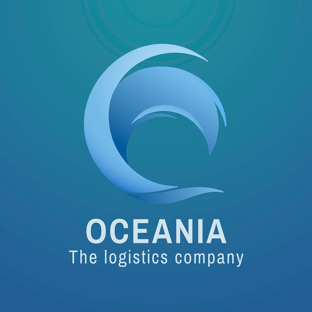Ocean wave logo template  business   design