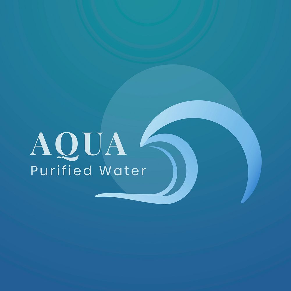 Aqua business logo template    design