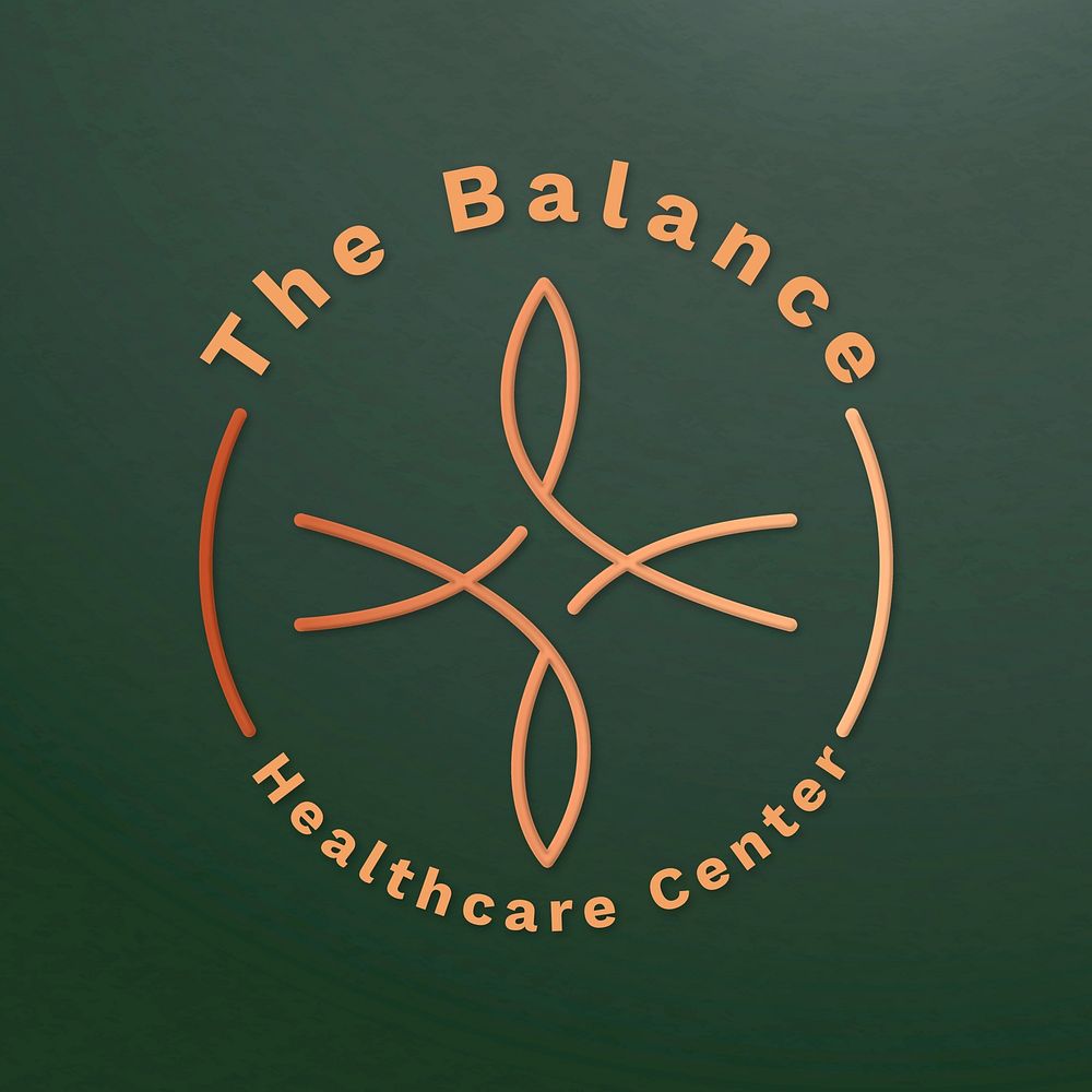 Balance healthcare logo template   design