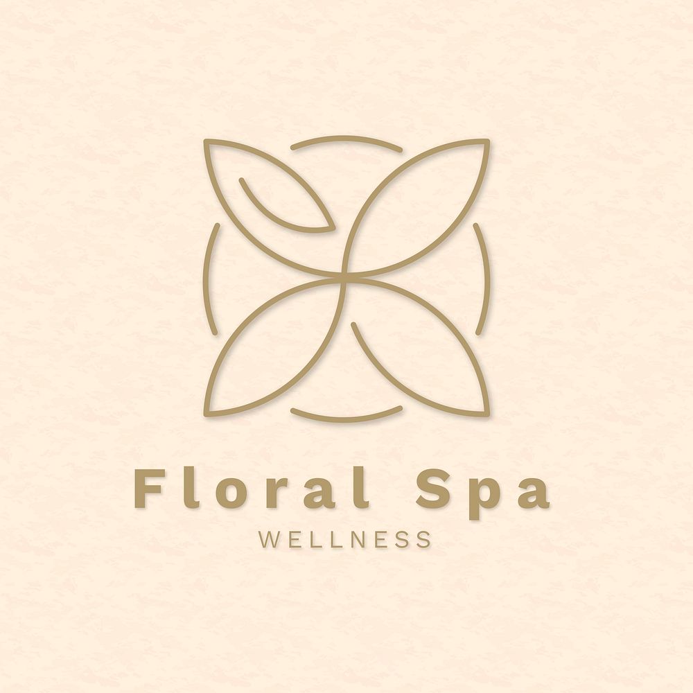 Spa logo template  floral  design