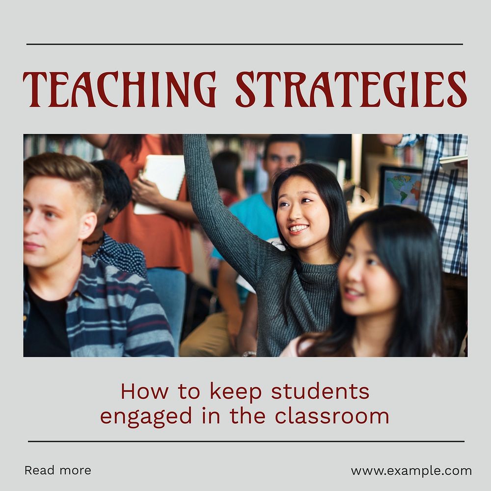 Teaching strategies Instagram post template