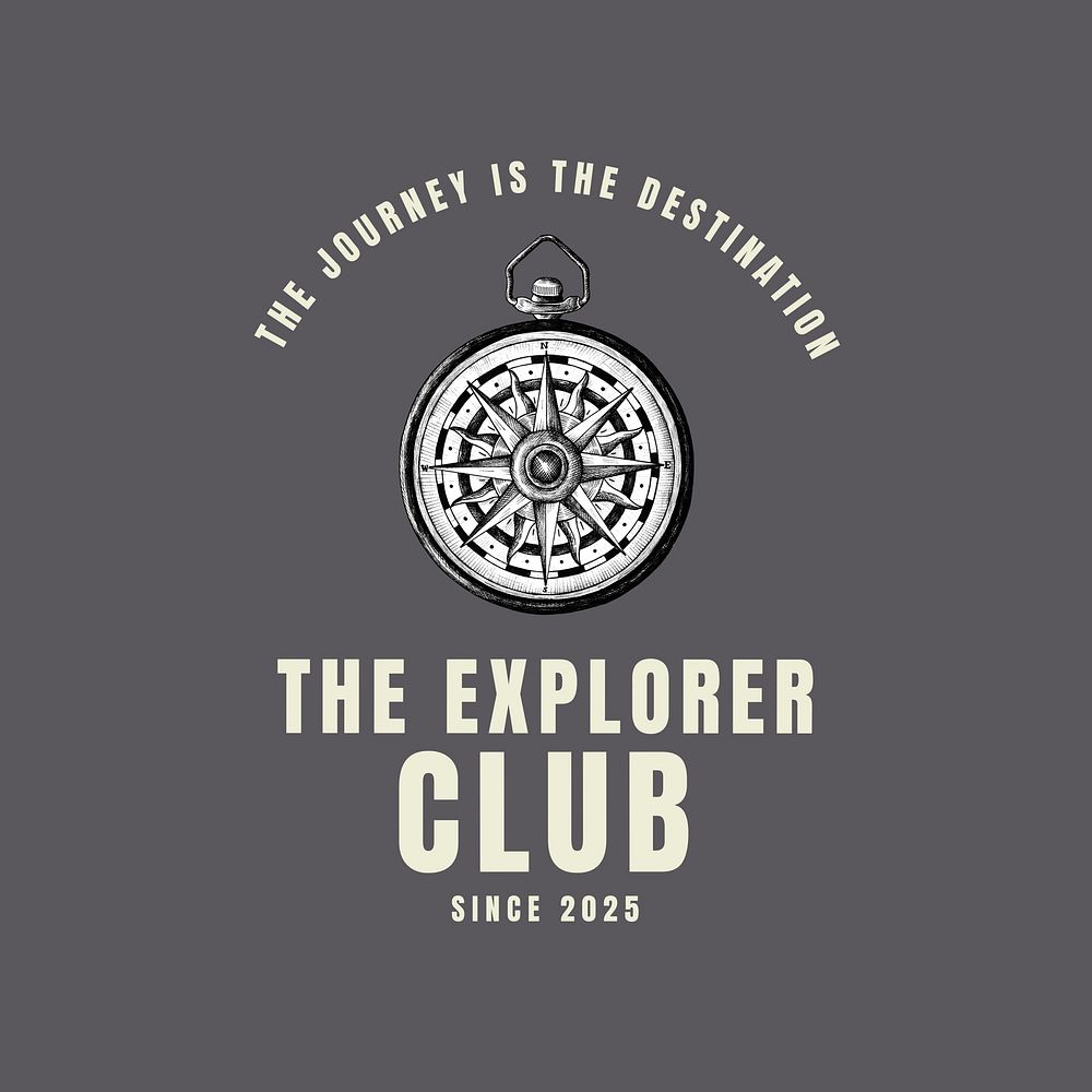 Explorer club  logo template   design