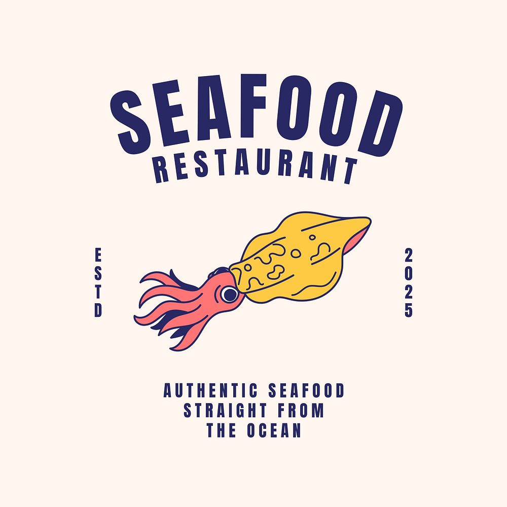 Seafood restaurant logo template   design