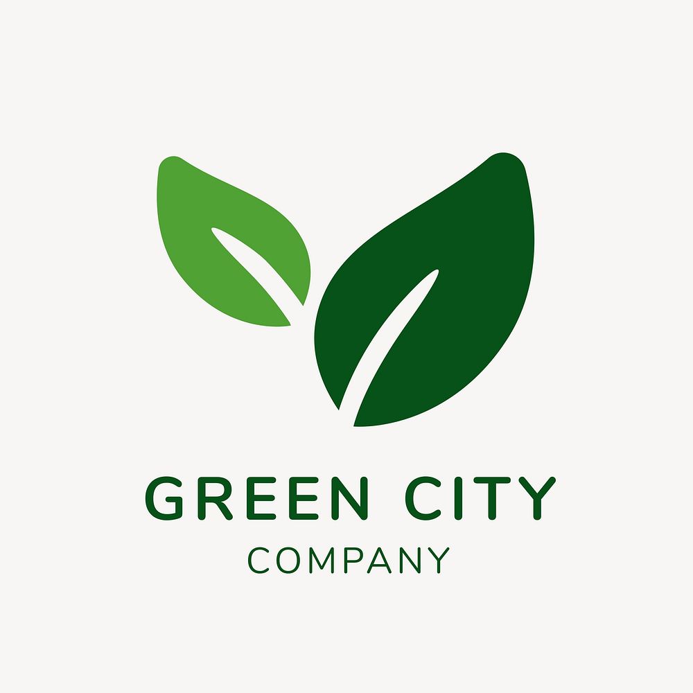 Green company logo business branding