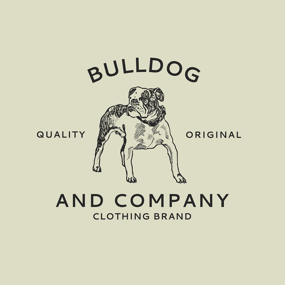 Customizable dog logo clothing business branding 