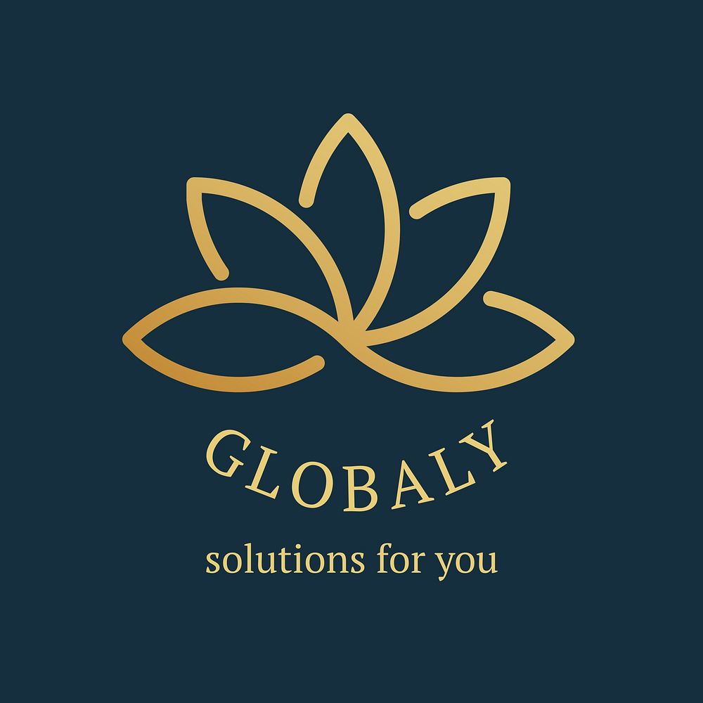 Editable floral logo, business branding design