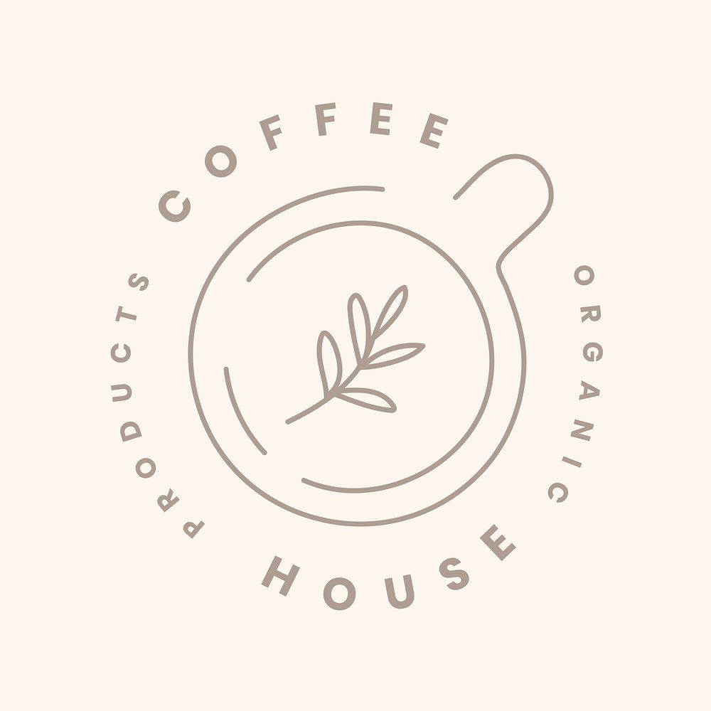 Editable coffee house logo, business branding design