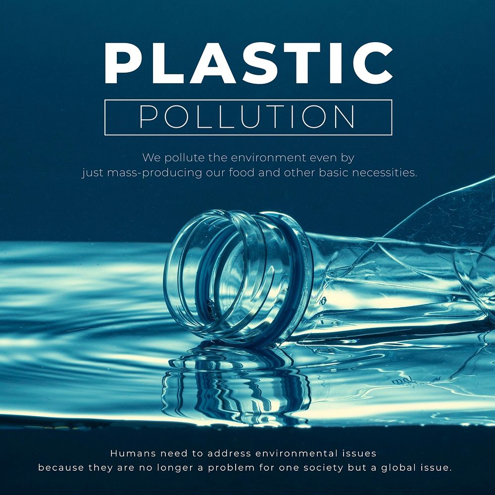 Plastic pollution Facebook post template
