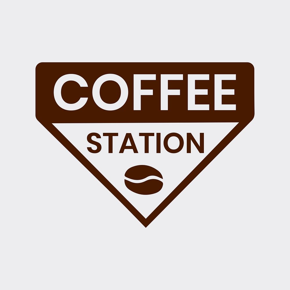 Coffee station logo business template  