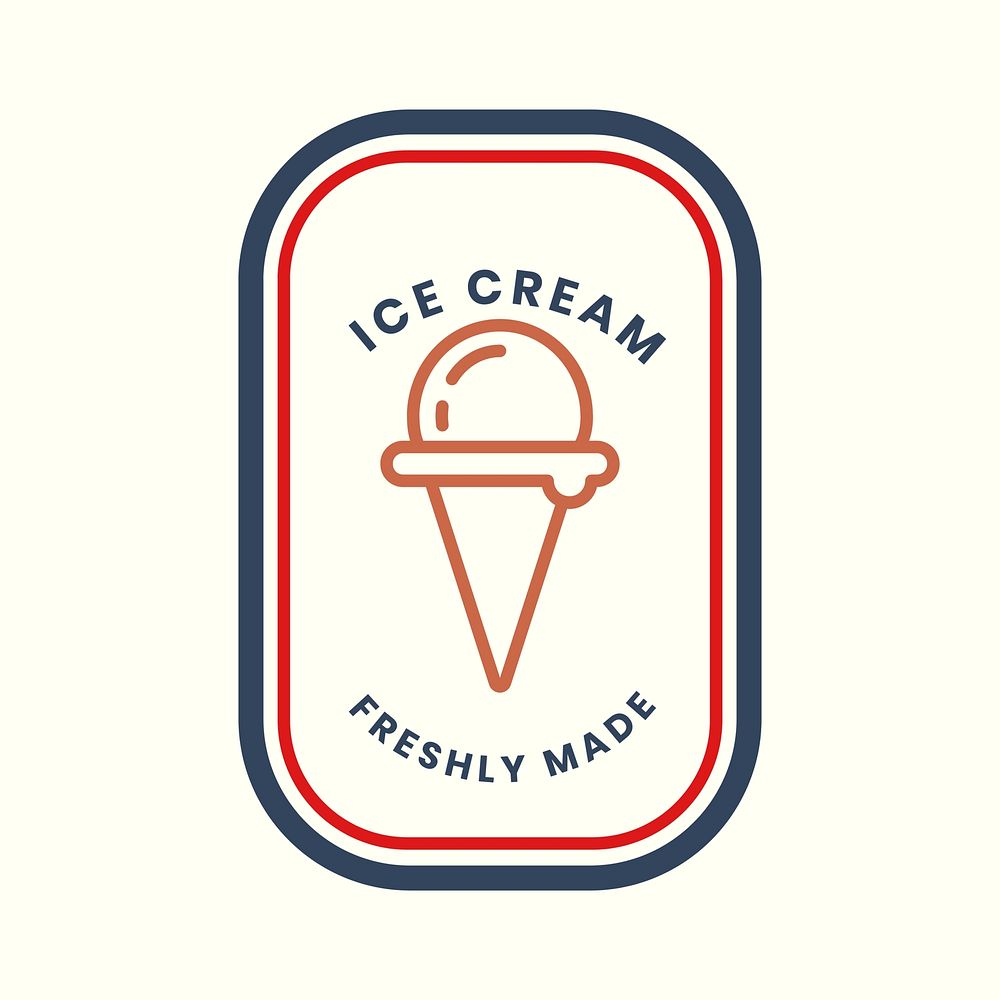 Ice cream logo business template  
