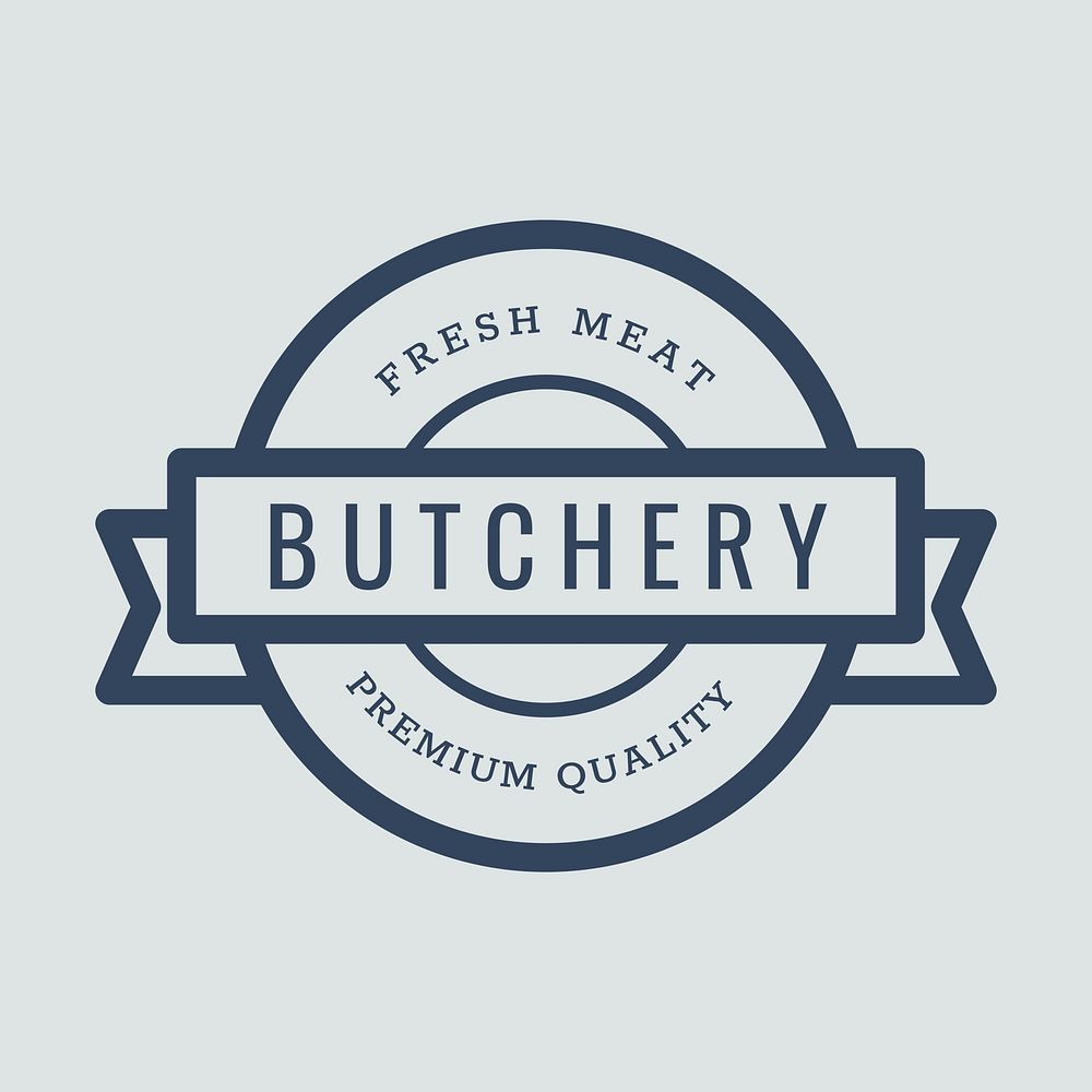Butchery shop logo business template  