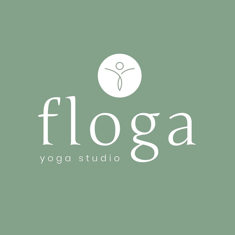 Yoga studio logo  wellness business branding 