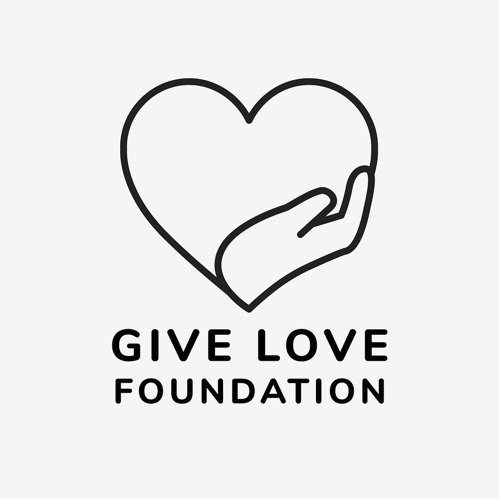 Charity logo template volunteer 