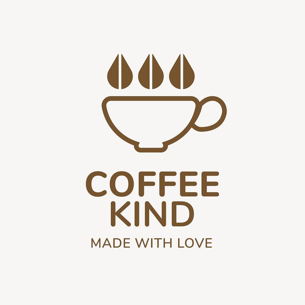 Coffee shop logo template aesthetic 