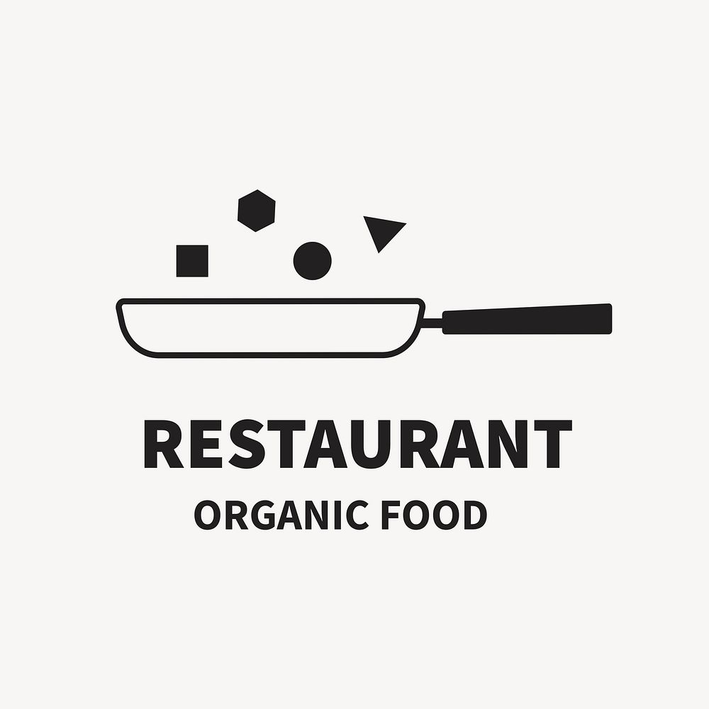 Restaurant logo template cute food   