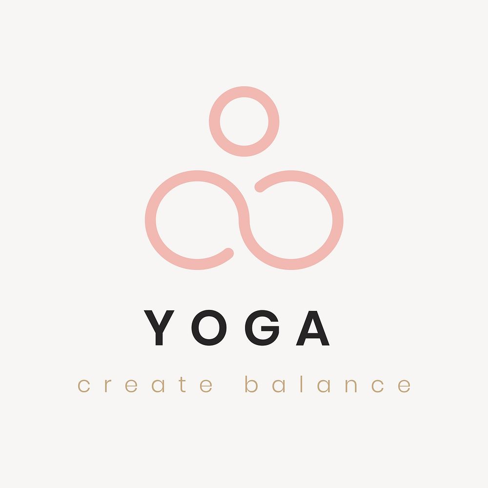 Wellness yoga logo template modern professional   