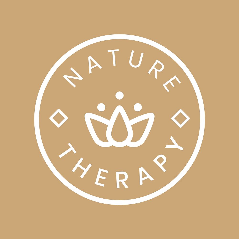 Nature therapy logo template flower   