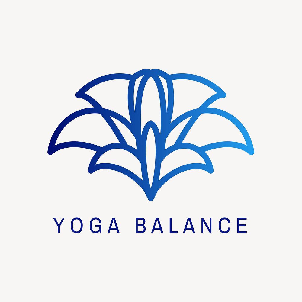 Yoga studio logo template gradient  