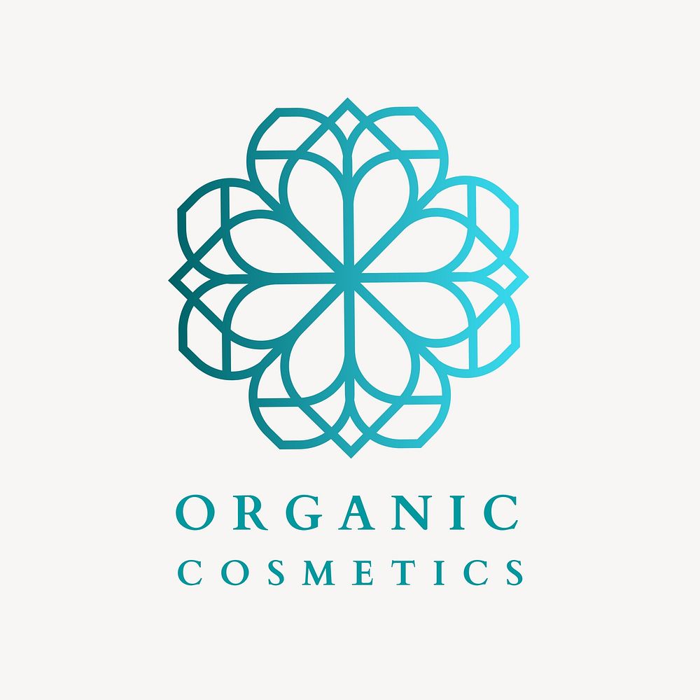 Cosmetic shop logo template gradient  