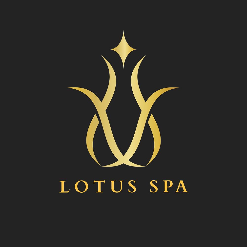 Beauty spa logo template lotus flower  