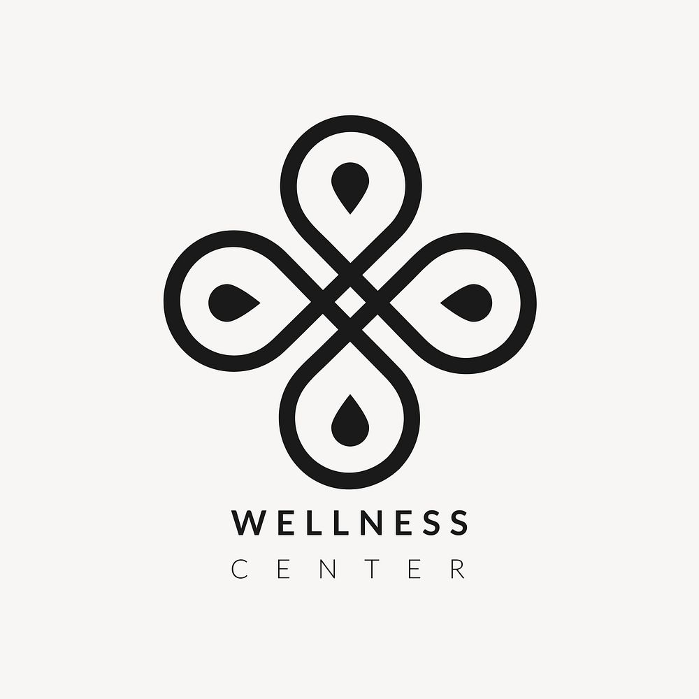 Wellness center spa logo template modern   
