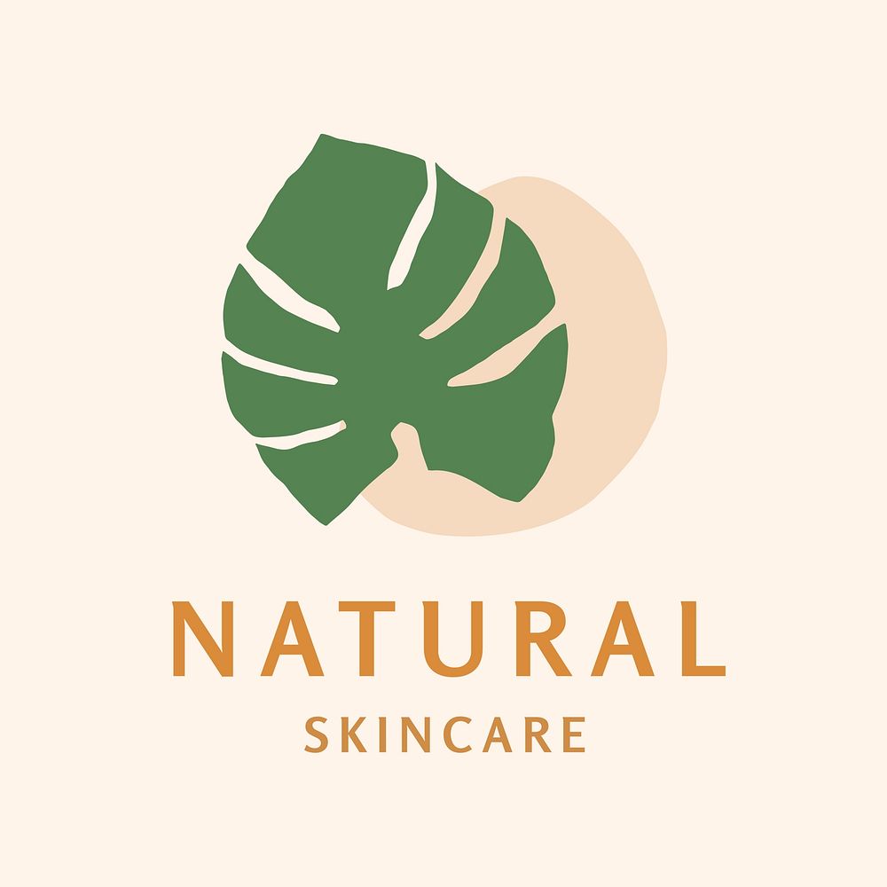 Natural skincare business branding logo  floral 