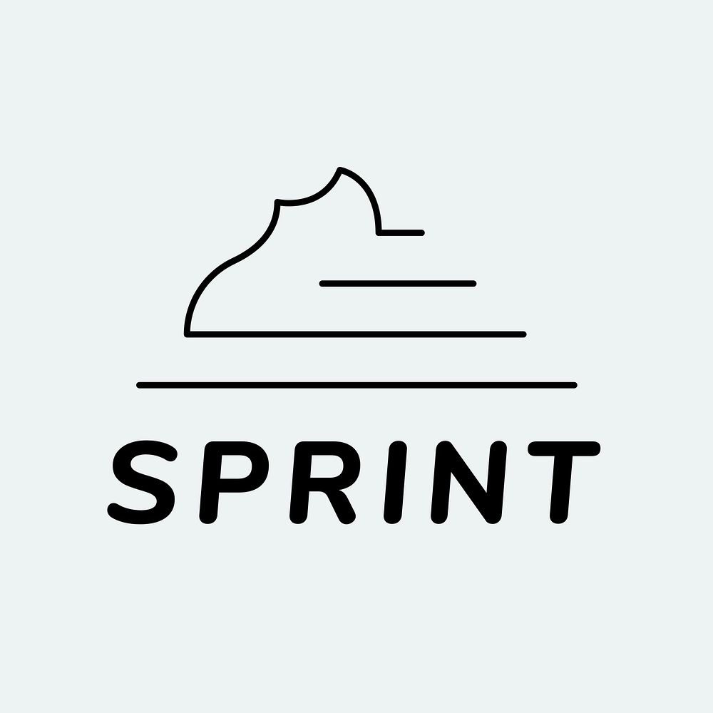 Sports logo template minimal business branding  