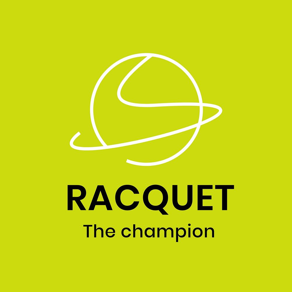 Racquet logo template sports club business graphic  