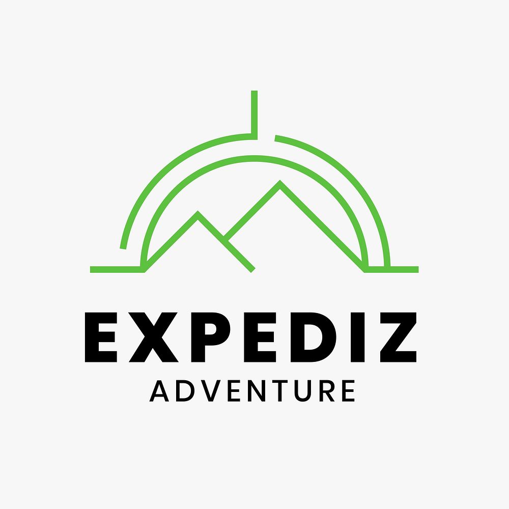 Adventure sports logo template mountain climbing business  
