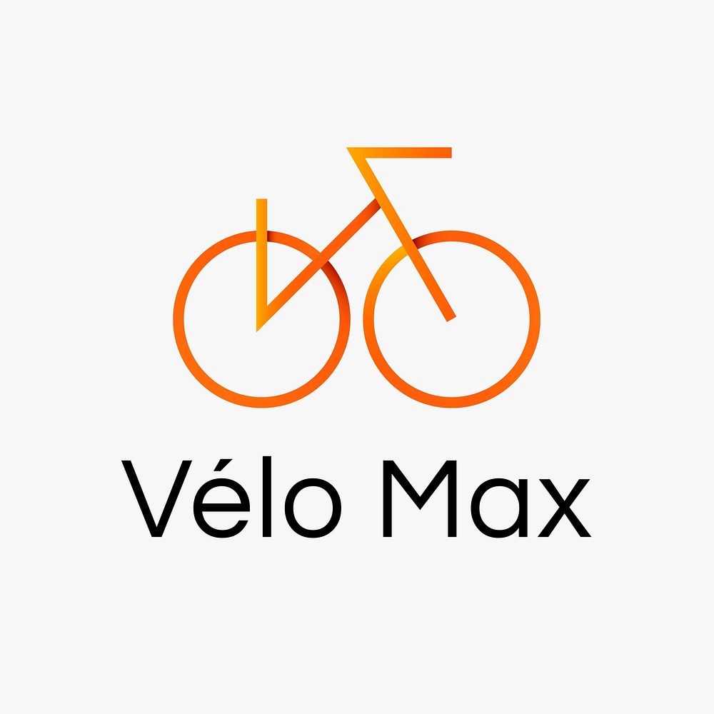 Cycle sports logo template bicycle  gradient 