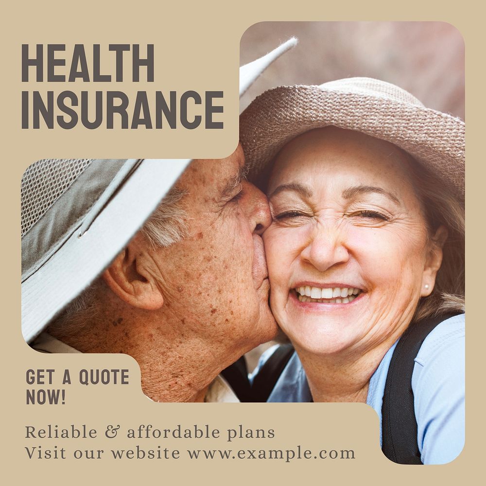 Health insurance Instagram post template
