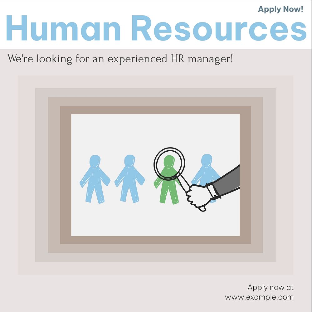 Human resources Instagram post template