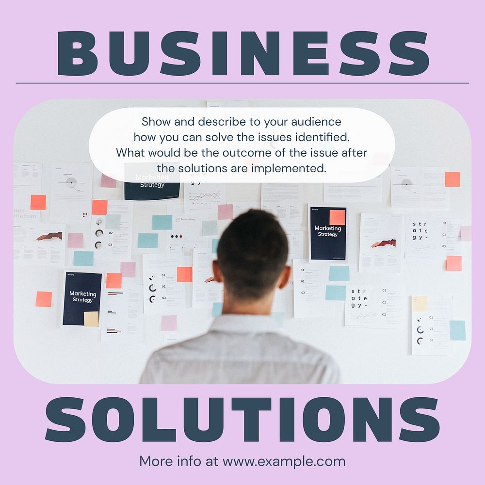 Business solutions Instagram post template  