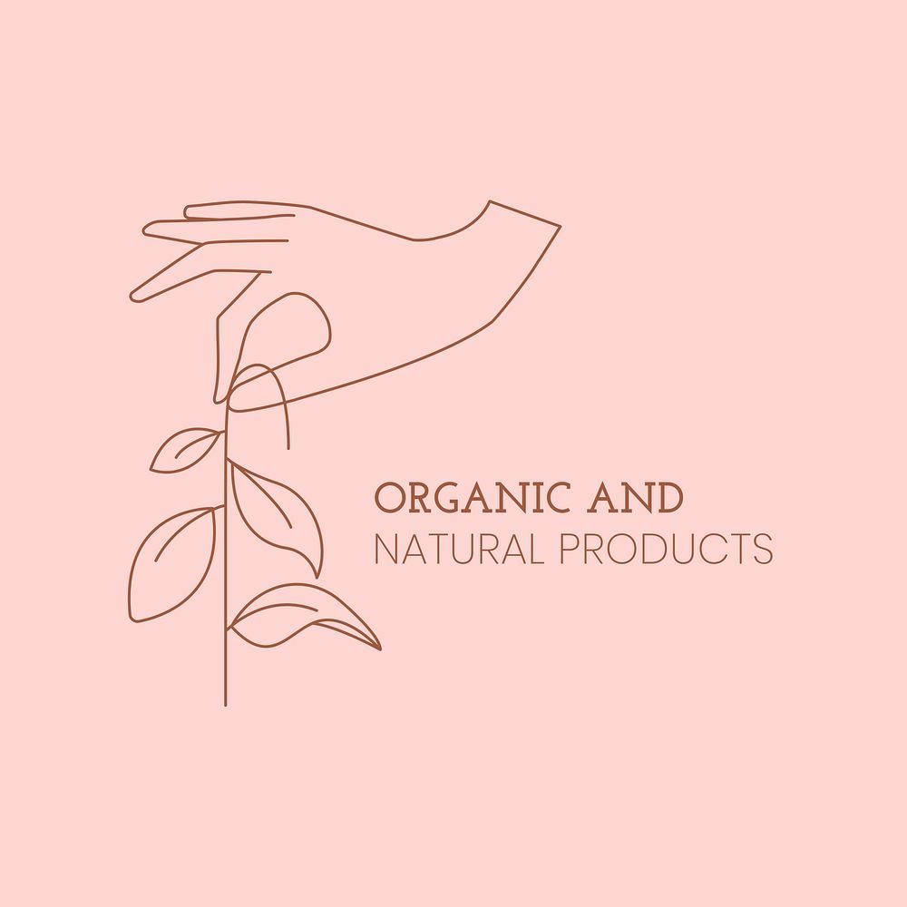 Aesthetic organic logo template  