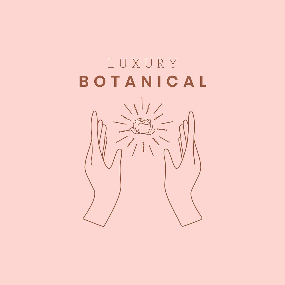 Luxury botanical logo template