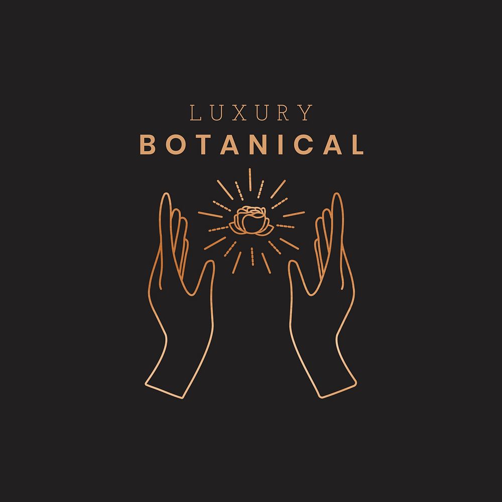 Luxury botanical logo template  