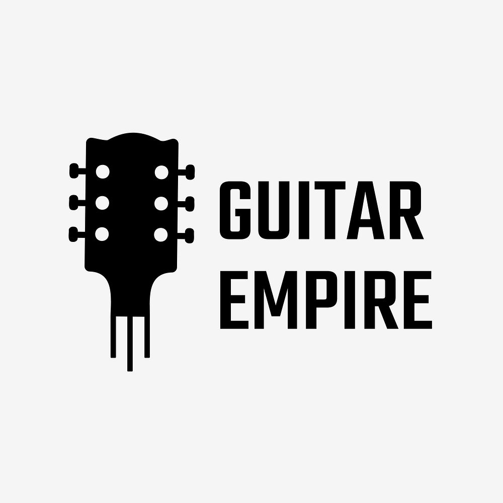Guitar logo editable design