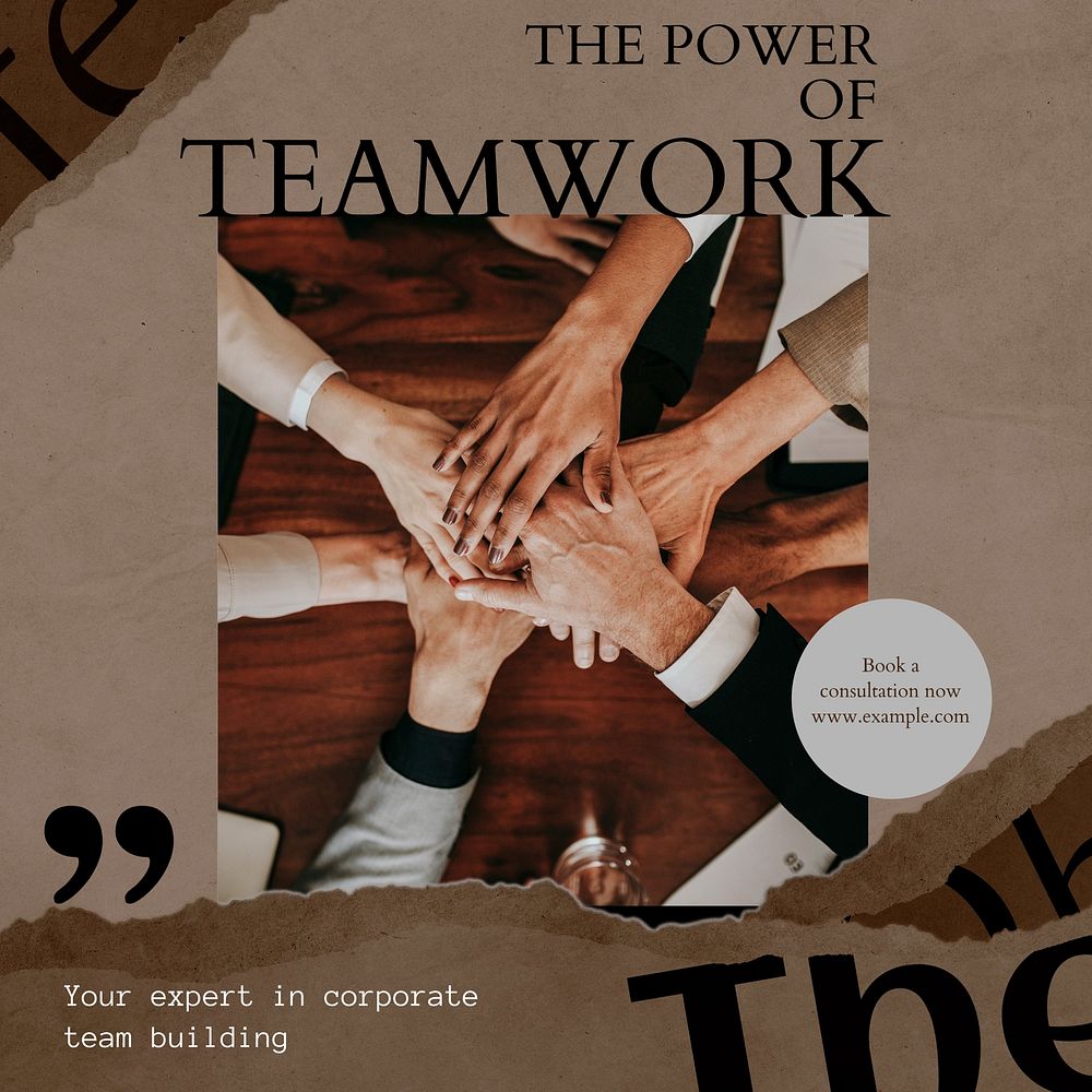 Power of teamwork Instagram post template