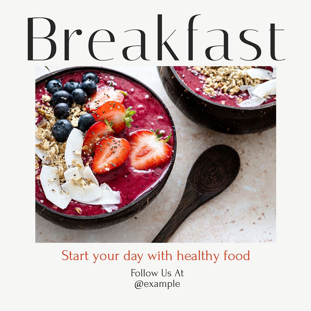 Breakfast Instagram post template