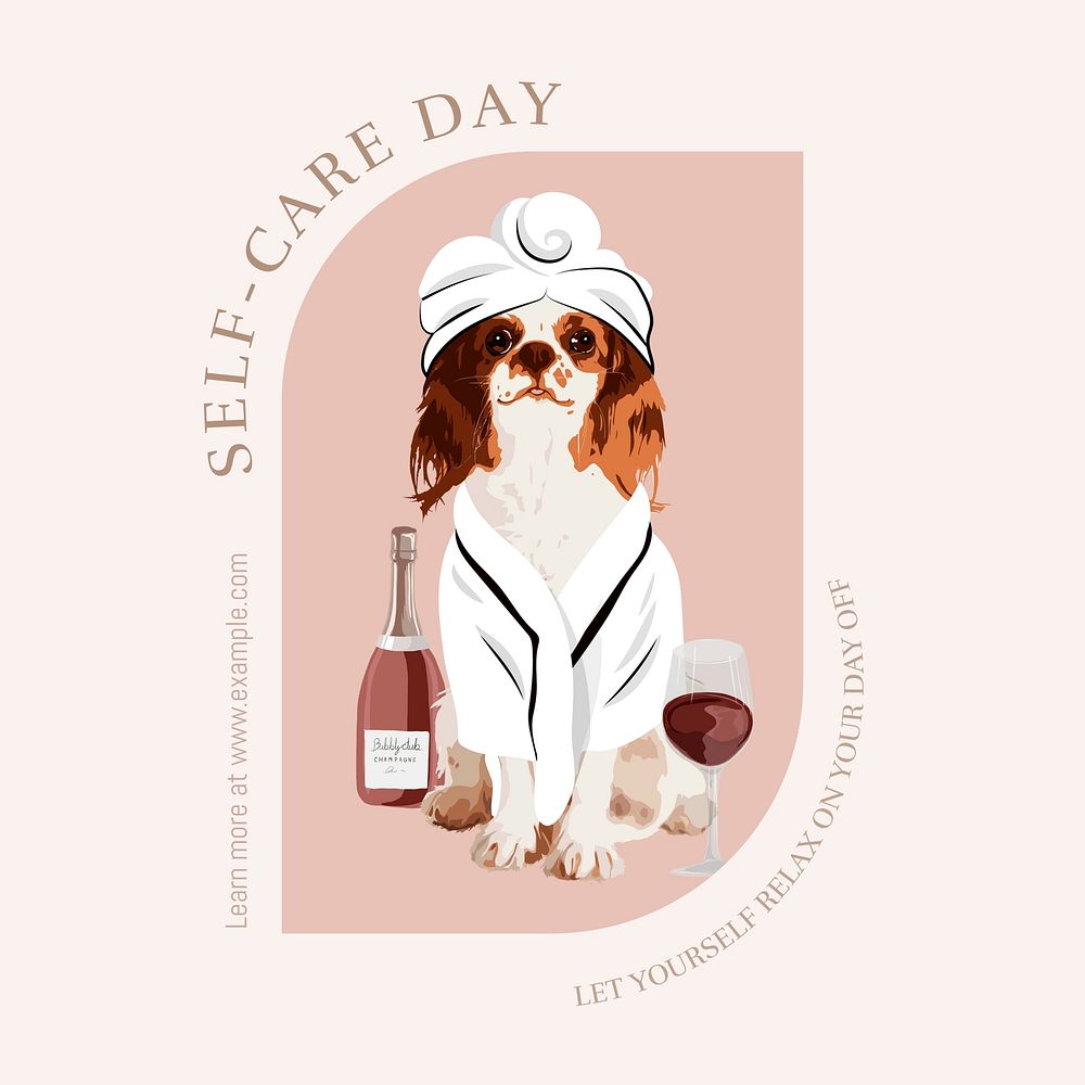 Self-care day Instagram post template