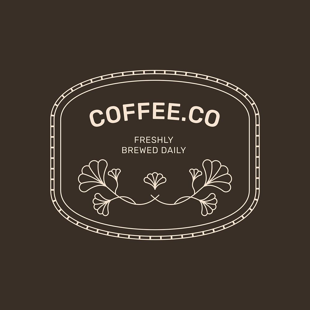 Coffee house  logo template minimal line art
