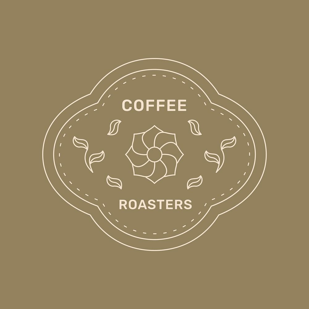 Cafe  restaurant  logo template minimal line art