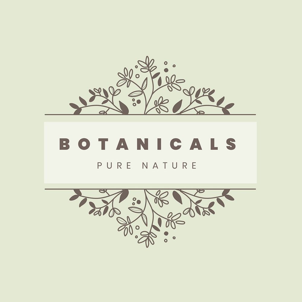 Wellness business logo template floral  