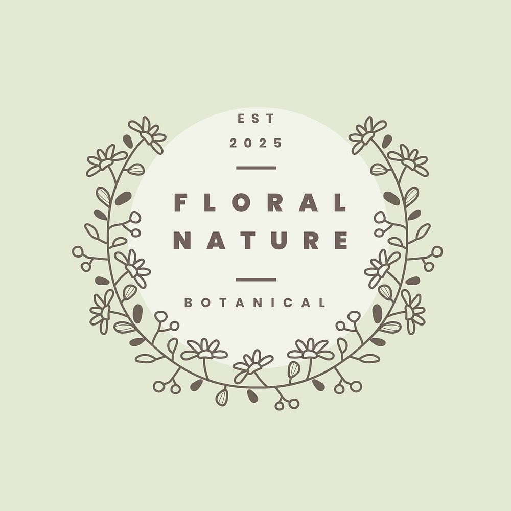 Floral  logo template professional  for wellness business