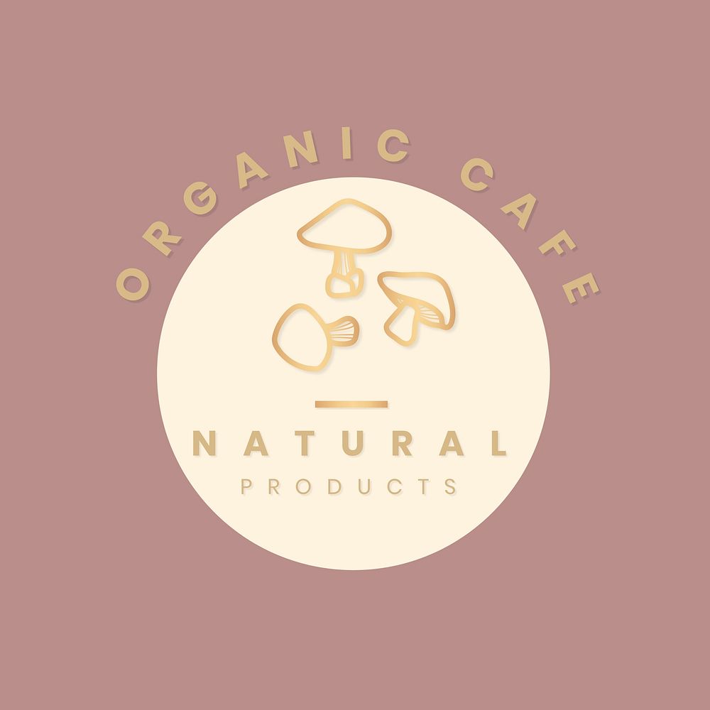 Organic cafe business logo template  professional  for organic branding