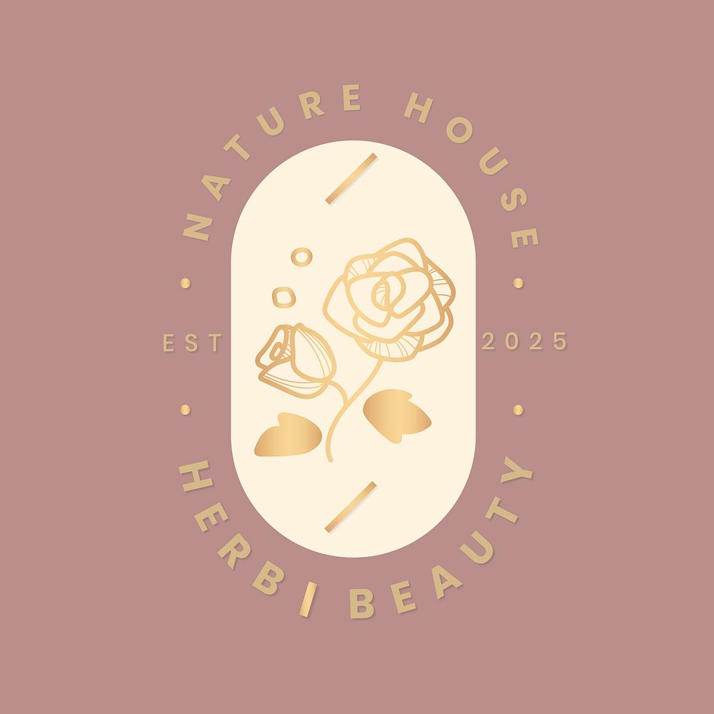 Rose business logo  template flower  for beauty brands
