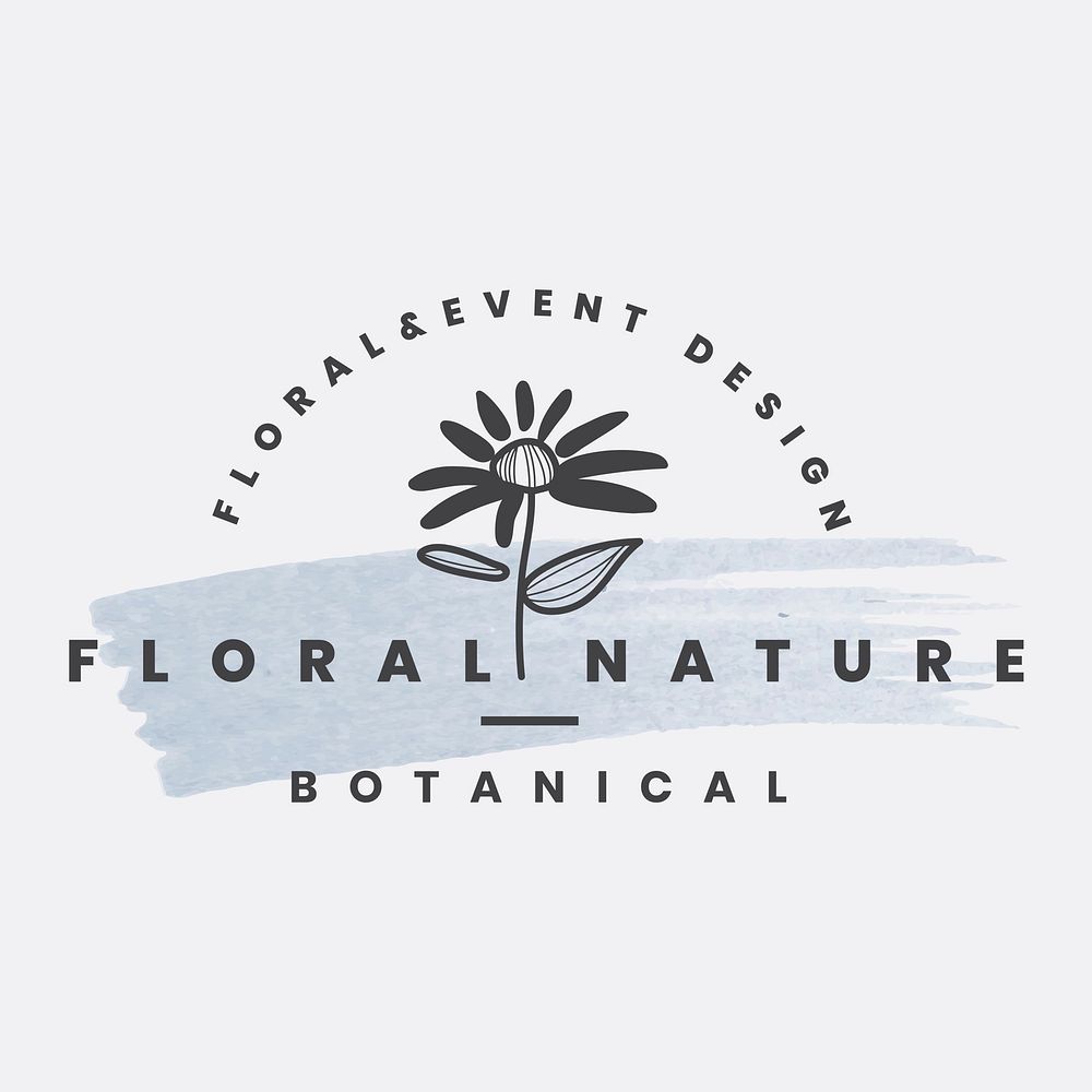 Flower business logo template aesthetic